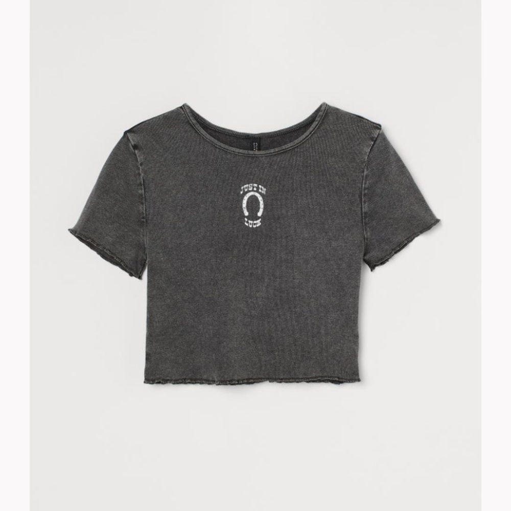 H&M Just In Luck Cropped Top- size xs